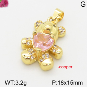 Fashion Copper Bear Pendants  TP5000022bbml-J111