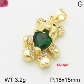 Fashion Copper Bear Pendants  TP5000023bbml-J111
