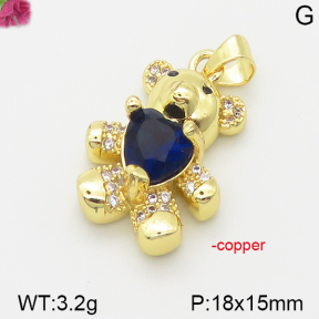 Fashion Copper Bear Pendants  TP5000024bbml-J111