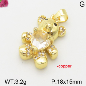 Fashion Copper Bear Pendants  TP5000026bbml-J111