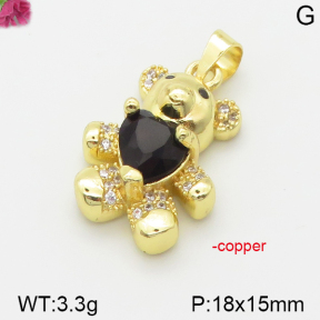 Fashion Copper Bear Pendants  TP5000027bbml-J111