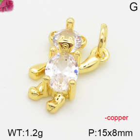 Fashion Copper Bear Pendants  TP5000029vbmb-J111