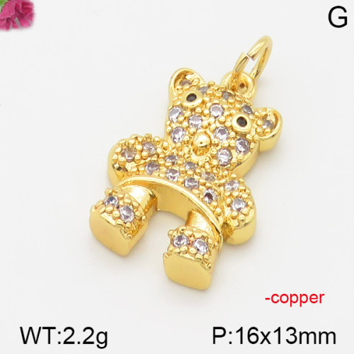 Fashion Copper Bear Pendants  TP5000030vbmb-J111