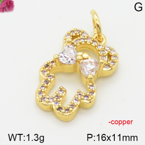 Fashion Copper Bear Pendants  TP5000031vbmb-J111