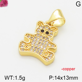 Fashion Copper Bear Pendants  TP5000032vbmb-J111