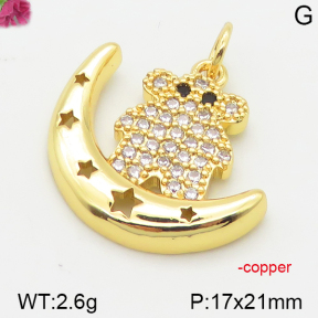 Fashion Copper Bear Pendants  TP5000036vbmb-J111