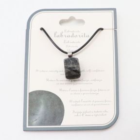 Natural Labradorite Stainless Steel Necklace  Weight:1g  N:2x450mm+50mm(T)  6N4003490vajj-Y008