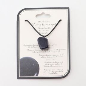 Natural Blue Goldstone Stainless Steel Necklace  Blue Goldstone  Weight:1g  N:2x450mm+50mm(T)  6N4003492vail-Y008