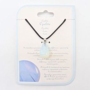 Natural Opalite Stainless Steel Necklace  Weight:1g  N:2x450mm+50mm(T)  6N4003514avja-Y008