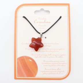Natural Carnelian Stainless Steel Necklace  Weight:1g  N:2x450mm+50mm(T)  6N4003535avjo-Y008