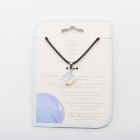 Natural Opalite Stainless Steel Necklace  Weight:1g  N:2x450mm+50mm(T)  6N4003545aajm-Y008