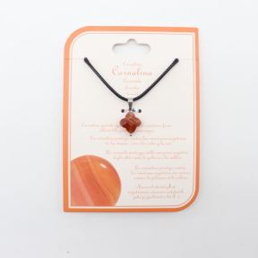 Natural Carnelian Stainless Steel Necklace  Weight:1g  N:2x450mm+50mm(T)  6N4003549aaio-Y008