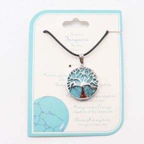 Natural Turquoise Fashion Necklace  Turquoise  Weight:1g  N:2x450mm+50mm(T)  F6N403708aakl-Y008