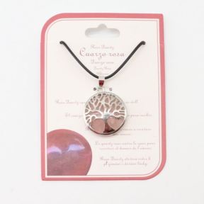 Natural Rose Quartz Fashion Necklace  Weight:1g  N:2x450mm+50mm(T)  F6N403713aakl-Y008