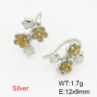 925 Silver Earrings    JUSE60043vhlj-925