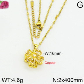 Fashion Copper Necklace  F2N400347bbov-J145