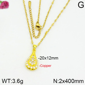 Fashion Copper Necklace  F2N400351bbml-J145