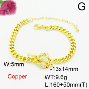 Fashion Copper Bracelet  F6B404819bbml-L024