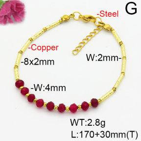 Fashion Copper Bracelet  Jade & Hematite  F6B404837vbpb-908