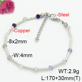 Fashion Copper Bracelet  Fluorite  F6B404840bvpl-908