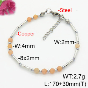 Fashion Copper Bracelet  Sunstone & Hematite  F6B404842bbov-908
