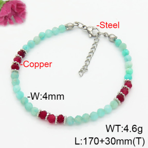 Fashion Copper Bracelet  Amazonite & Jade  F6B404846bhjl-908
