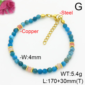 Fashion Copper Bracelet  Apatite & Morganite  F6B404847bhjl-908