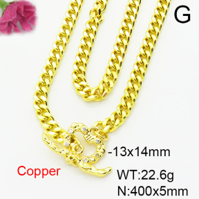 Fashion Copper Necklace  F6N403739bbov-L024