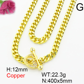 Fashion Copper Necklace  F6N403741bbov-L024