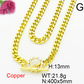 Fashion Copper Necklace  F6N403742bbov-L024