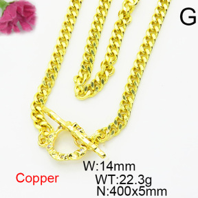 Fashion Copper Necklace  F6N403744bbov-L024
