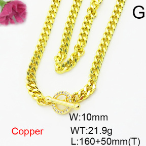 Fashion Copper Necklace  F6N403745bbov-L024
