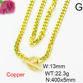Fashion Copper Necklace  F6N403746bbov-L024