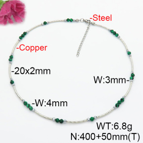 Fashion Copper Necklace  Malachite & Hematite  F6N403748bhjl-908