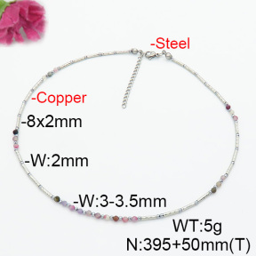 Fashion Copper Necklace  Tourmaline & Hematite  F6N403752bhjl-908