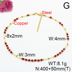 Fashion Copper Necklace  Jade & Hematite  F6N403757vhkb-908