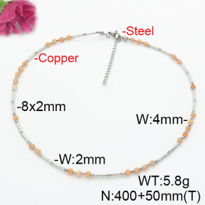 Fashion Copper Necklace  Sunstone & Hematite  F6N403760vhll-908