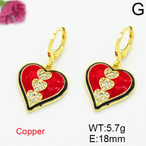 Fashion Copper Earrings  F6E301513aakk-L035