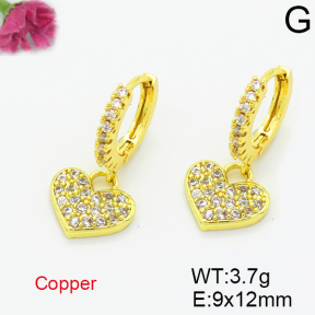 Fashion Copper Earrings  F6E403510avja-L035