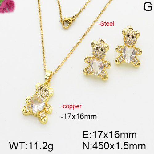 Fashion Copper Bear Sets  TS5000133bhbl-J127