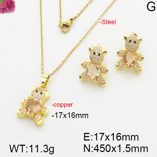 Fashion Copper Bear Sets  TS5000137bhbl-J127