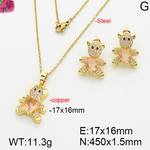 Fashion Copper Bear Sets  TS5000138bhbl-J127