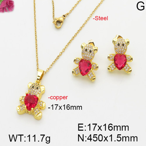 Fashion Copper Bear Sets  TS5000143bhbl-J127