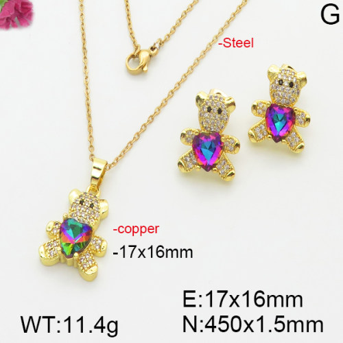 Fashion Copper Bear Sets  TS5000148bhbl-J127