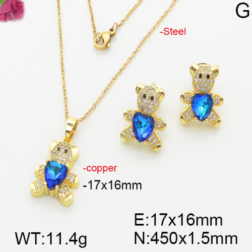 Fashion Copper Bear Sets  TS5000150bhbl-J127