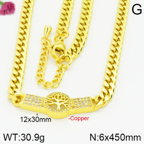 Fashion Copper Necklace  F2N400374ahlv-J22