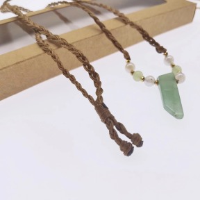 Nature Jade & Hematite & Green Aventurine Necklace  Weight:10g  N:450mm  F6N403714ablb-Y008