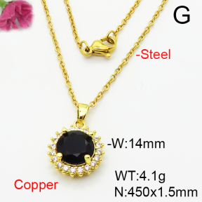 Fashion Copper Necklace  F6N403864aajl-L024