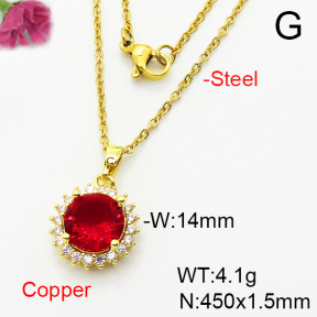 Fashion Copper Necklace  F6N403866aajl-L024