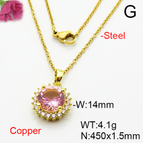 Fashion Copper Necklace  F6N403867aajl-L024